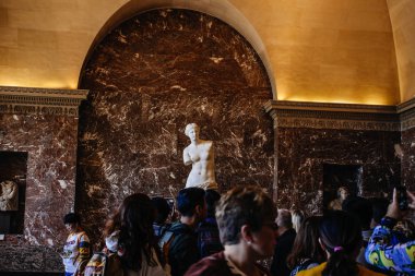 Paris, Fransa - 30 Aralık: Milo Venüs heykeli Ekim 2 ,