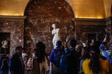 Paris, Fransa - 30 Aralık: Milo Venüs heykeli Ekim 2 ,