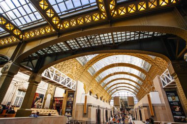 Paris, Fransa - 3 Ekim 2016: Musée d'Orsay, iç ben