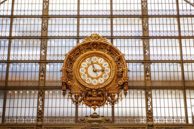 Paris, France - October 3, 2016: The Giant Clock at the Musee d'