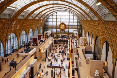 Paris, Fransa - 3 Ekim 2016: Musée d'Orsay, iç ben