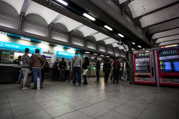 París Francia Paris Metro Interior Septiembre 2016 Segundo Sistema Metro —  Fotos de Stock