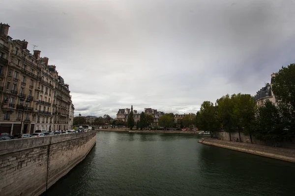 Paryż Francja Października 2016 Wyglądają Sekwanę Isle Cite Mostu Petit — Zdjęcie stockowe