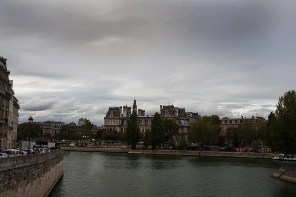 Paris Fransa Ekim 2016 Seine Isle Cite Paris Petit Köprüsü — Stok fotoğraf