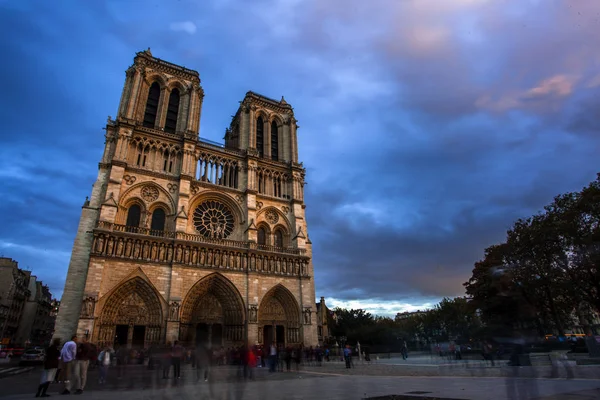 Cathédrale Notre Dame Crépuscule Paris France — Photo