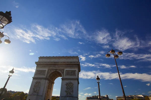 Paris Octobre 2016 Les Touristes Admirent Belle Architecture Arc Triomphe — Photo