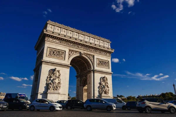 Paris Outubro 2016 Arco Triunfo Etoile Arco Triunfo Monumento Foi — Fotografia de Stock