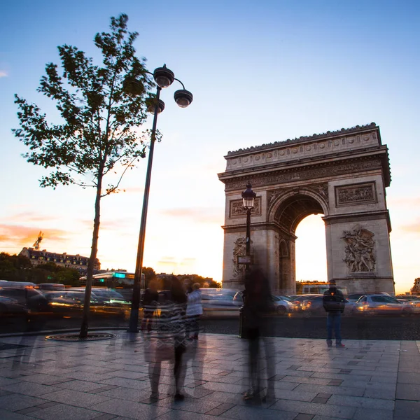 Paris October 2016 Triumphal Arch Etoile Arc Triomphe Monument Designed — 图库照片