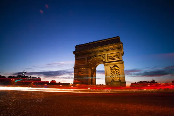 Paris October 2016 Triumphal Arch Etoile Arc Triomphe Monument Designed — Stock Photo, Image