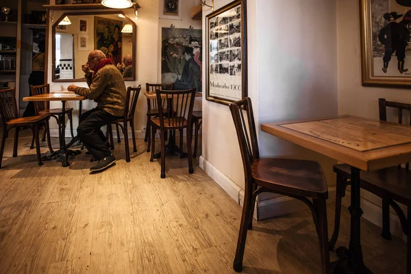 Paris Prancis Oktober 2016 Charming Cafe Montmartre Bukit Montmartre Montmartre — Stok Foto