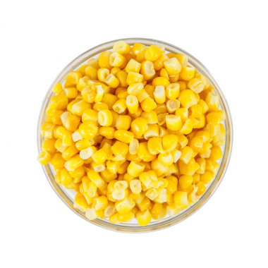 Beyaz arkaplanda izole mısır