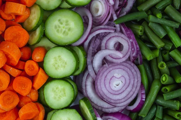 Blandade grönsaker bakgrund — Stockfoto