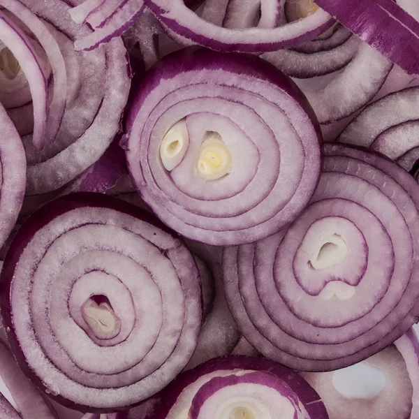 Close up of sliced red onion Stock Picture