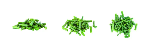 Green beans set  isolated on white background — Stock Photo, Image