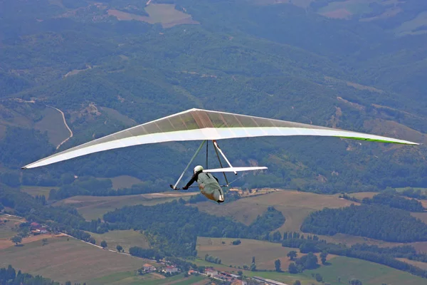 Hang Glider Pilot Italian Mountains — Stock Photo, Image