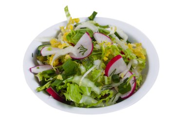 Plaka, izole taze sebze salatası