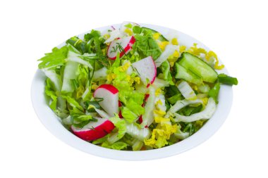 Plaka, izole taze sebze salatası