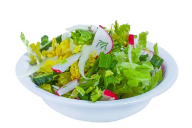 Plaka, izole taze sebze salatası