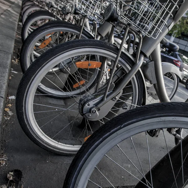 Paříž Října Půjčovna Kol Systému Sdílení Kol Velib Centru Paříže — Stock fotografie