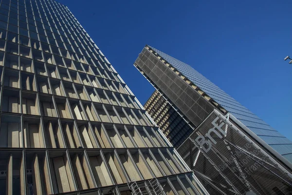 París Francia Octubre 2016 Construido 1995 Emblemático Edificio Cristal Biblioteca — Foto de Stock