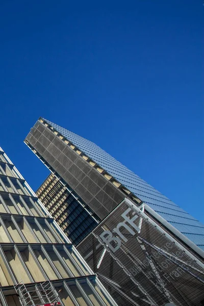Paryż Francja Października 2016 Zbudowany 1995 Przełomowy Budynek Szklany Bibliotheque — Zdjęcie stockowe