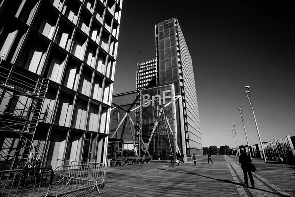 Paris France Octobre 2016 Construit 1995 Bâtiment Historique Verre Bibliotheque — Photo