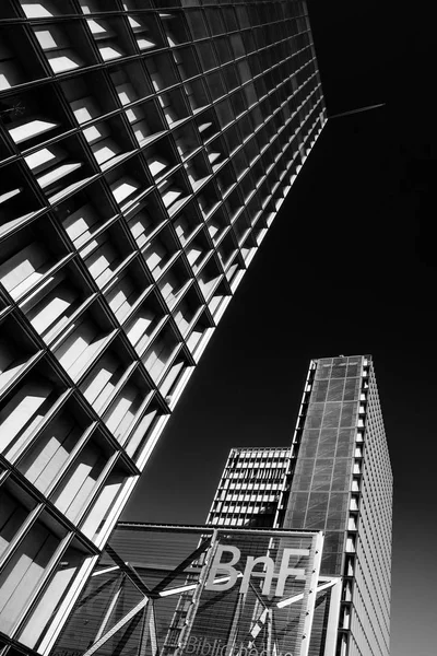 Paris França Outubro 2016 Construído 1995 Edifício Vidro Referência Bibliotheque — Fotografia de Stock