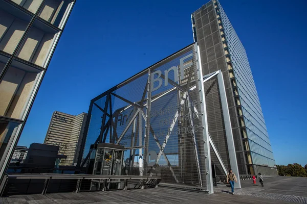 París Francia Octubre 2016 Construido 1995 Emblemático Edificio Cristal Biblioteca —  Fotos de Stock