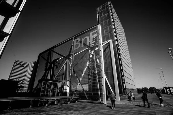 Paris France Octobre 2016 Construit 1995 Bâtiment Historique Verre Bibliotheque — Photo