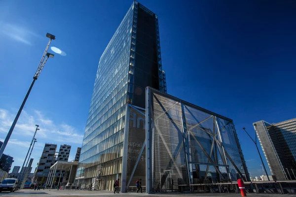 París Francia Octubre 2016 Construido 1995 Emblemático Edificio Cristal Biblioteca — Foto de Stock