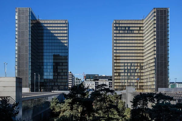 París Francia Octubre 2016 Construido 1995 Emblemático Edificio Cristal Biblioteca —  Fotos de Stock