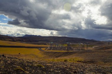 İzlanda'daki güç istasyonu, yatay