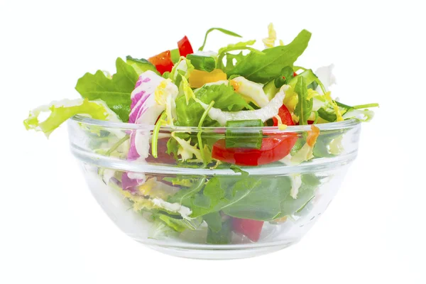 Fresh Healthy Vegetable Salad Isolated White Background Royalty Free Stock Photos