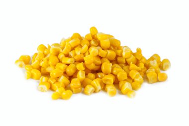 Beyaz arkaplanda izole mısır