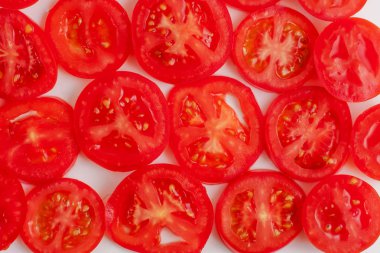 Taze dilimlenmiş domates arka plan - sağlıklı gıda