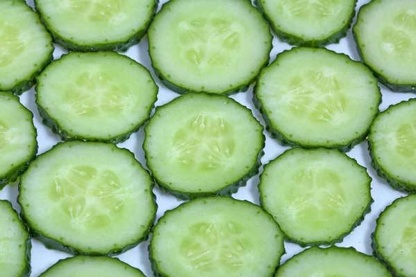 Friss zöld uborka háttér - egészséges táplálkozás — Stock Fotó
