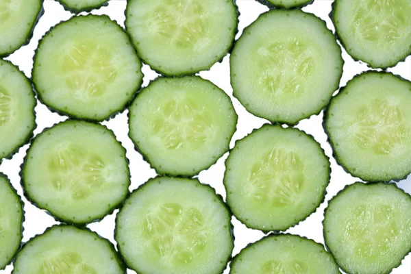 Fundo de pepino verde fresco - comida saudável — Fotografia de Stock