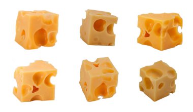 Beyaz zemin üzerine sarı peynir iset solated