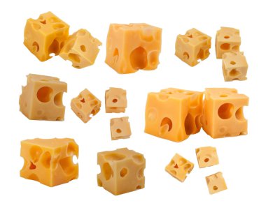 Beyaz zemin üzerine sarı peynir iset solated