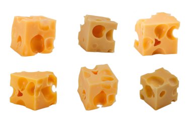 Beyaz zemin üzerine sarı peynir iset solated