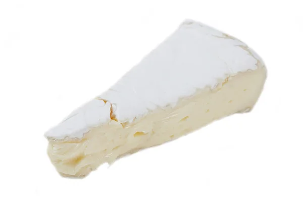 Brie Käse Isolation auf Weiß — Stockfoto