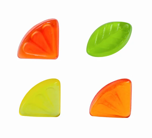 Assorted Fruit Jelly Candy Isolated — ストック写真
