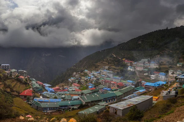 Everest Base Camp Trek Blick Auf Das Himalaya Tal Das — Stockfoto