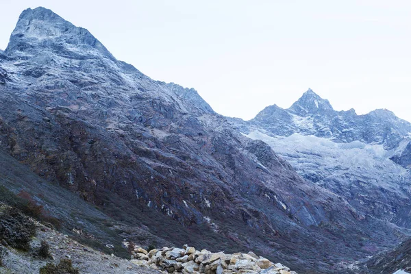 Utsikt Över Bergen Everest Område Innan Sunrise Time — Stockfoto