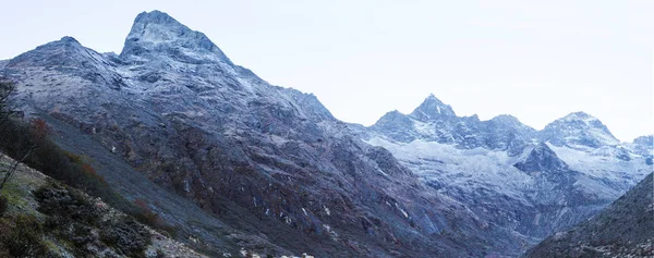 Vista Das Montanhas Área Everest Antes Nascer Sol — Fotografia de Stock