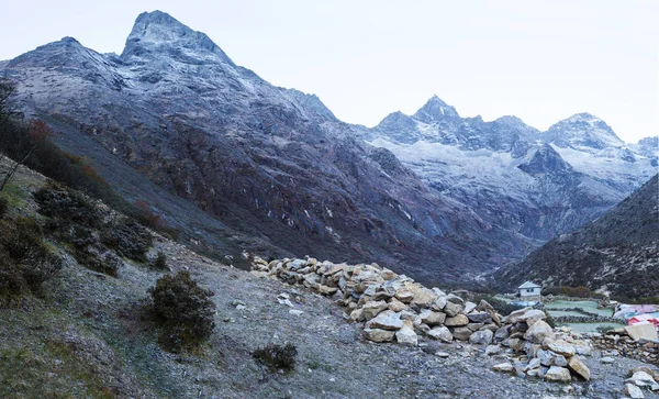 Pohled Hory Oblasti Everest Před Časem Východu Slunce — Stock fotografie