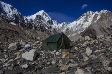 Everest saha kampı trek, nepal. Himalayalar sayısı