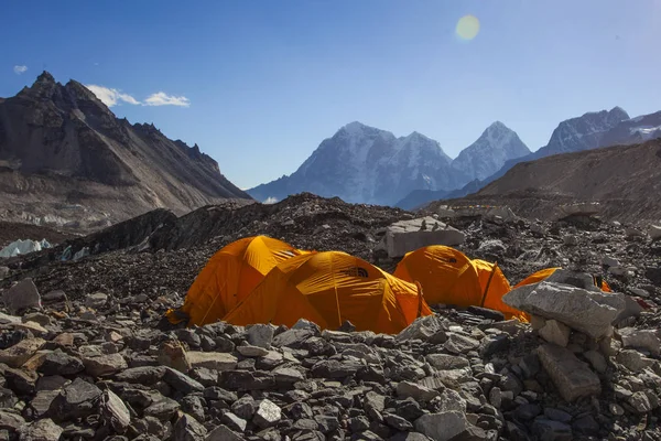 Everest Base Camp, Nepal, Visa 20 oktober 2018 - från Mount någonsin — Stockfoto