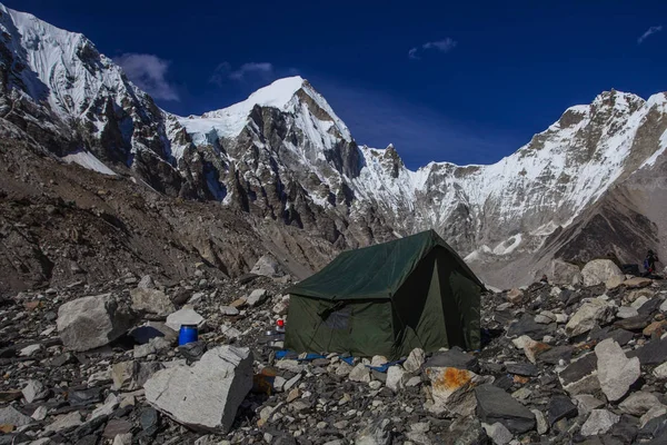 Caminata al campamento base del Everest, nepal. Vistas del Himalaya — Foto de Stock