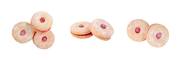 Cherry Cakes Isolated White Background — Stock Photo, Image